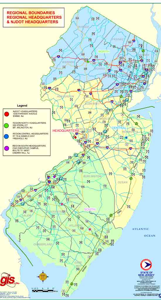 maps of new jersey state. New Jersey State Map