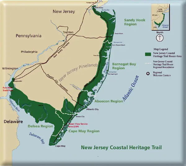 New Jersey Coastal Heritage Trail Map