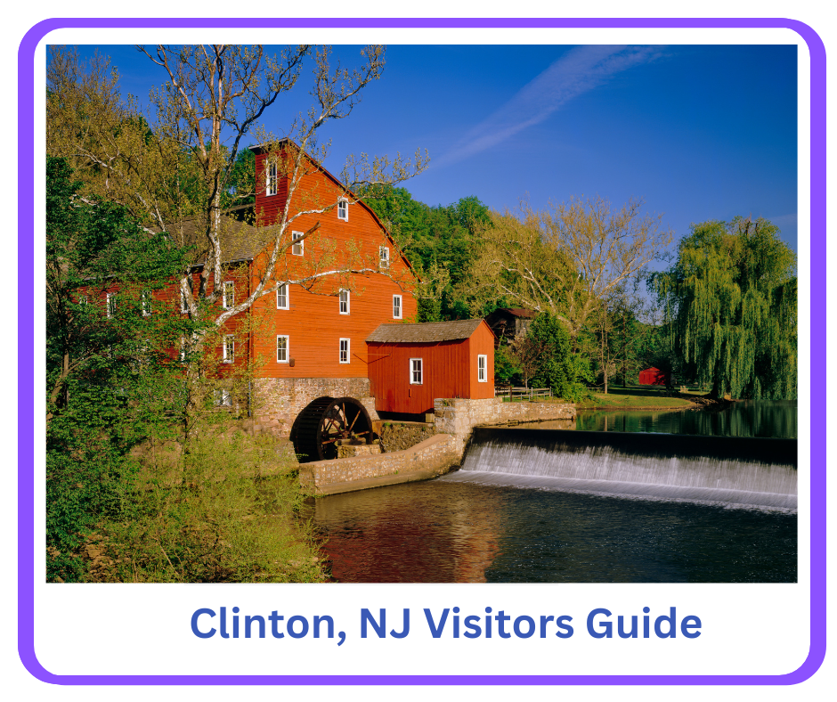 linton, NJ  Visitors Guide. A picturesque, widely photographed small town with a tree lined downtown filled with shops and restaurants and an attractive river with an old grist mill and waterfall