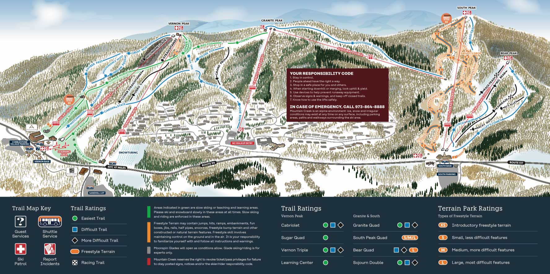 Mountain Creek Trail Map